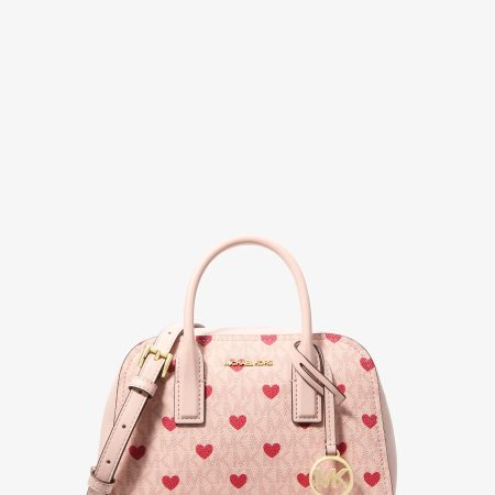Michael Kors Ashton Small Printed Signature Logo Messenger Bag - Preorder — Powder Blush