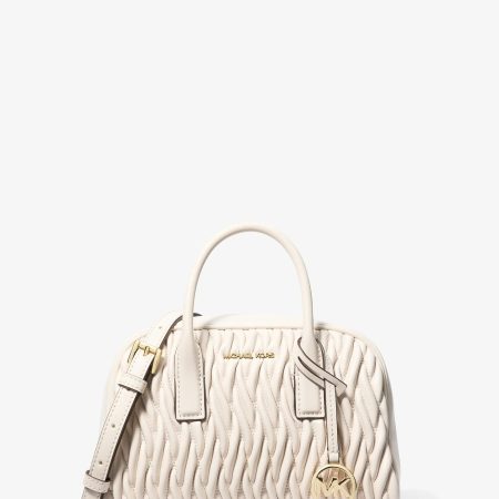 Michael Kors Ashton Small Matelassé Messenger Bag - Preorder — Lt Cream