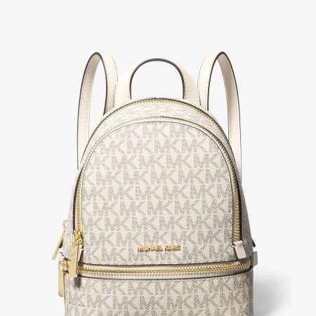 Michael Kors Rhea Extra-Small Signature Logo Backpack - Preorder — Lt Crm Multi