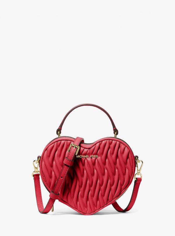 Michael Kors Jet Set Travel Small Matelassé Heart Crossbody Bag - Preorder