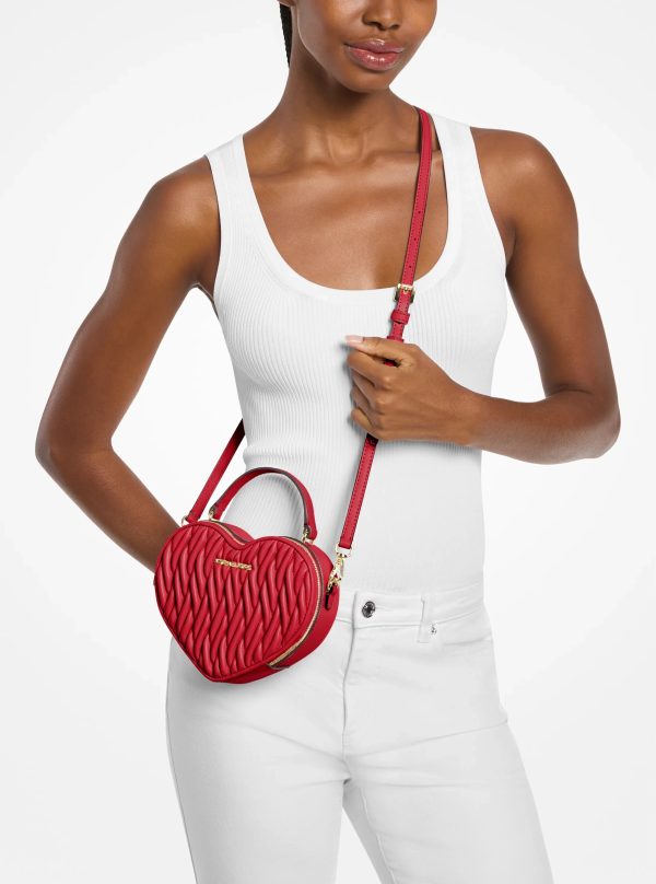 Michael Kors Jet Set Travel Small Matelassé Heart Crossbody Bag - Preorder
