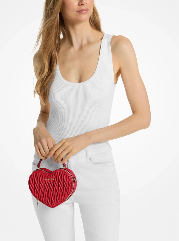 Michael Kors Jet Set Travel Small Matelassé Heart Crossbody Bag - Preorder