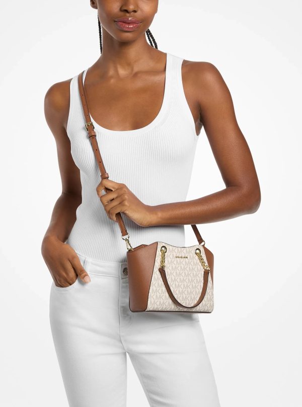Michael Kors Jet Set Travel Small Signature Logo and Smooth Tote Bag - Preorder