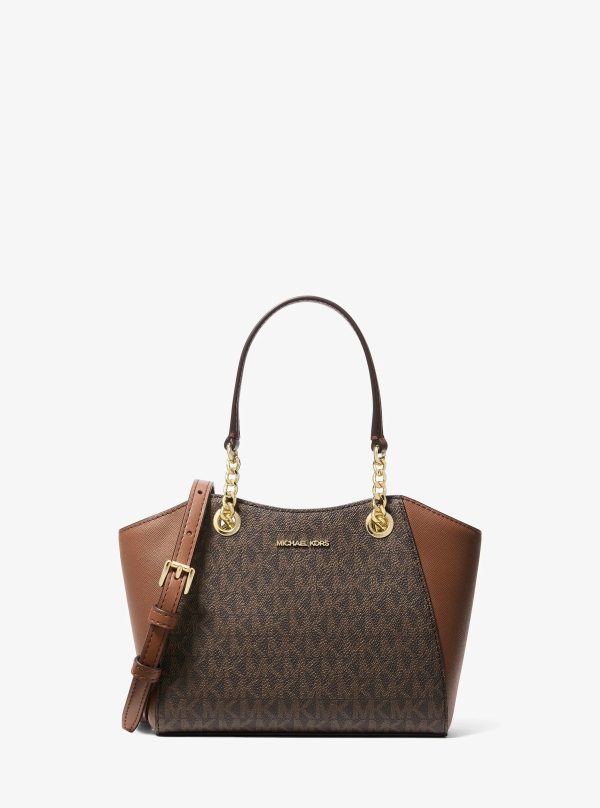 Michael Kors Jet Set Travel Small Signature Logo and Smooth Tote Bag - Preorder