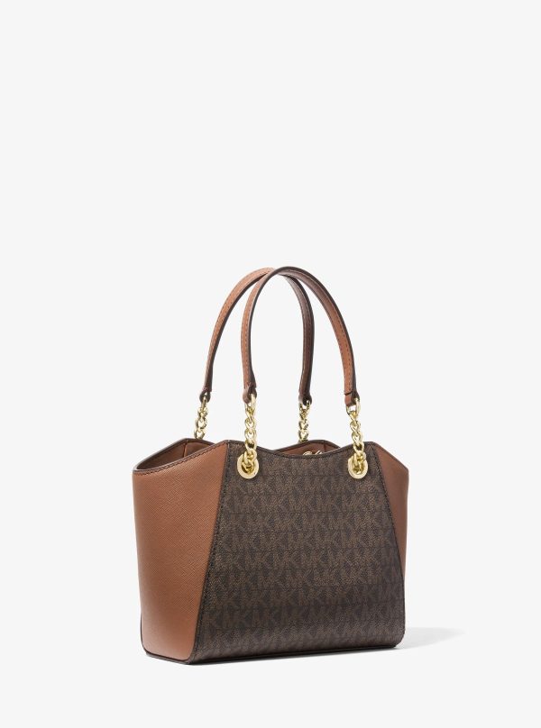 Michael Kors Jet Set Travel Small Signature Logo and Smooth Tote Bag - Preorder
