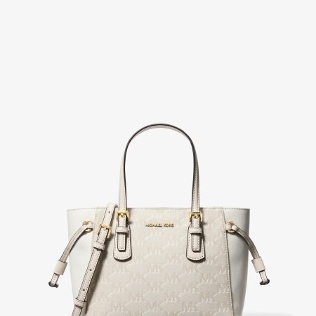 Michael Kors Voyager Extra-Small Logo Jacquard Convertible Crossbody Bag - Preorder — Lt Cream