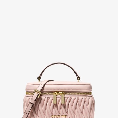 Michael Kors Vivi Small Matelassé Burnished Vanity Crossbody Bag - Preorder — Powder Blush