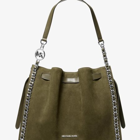 Michael Kors Mina Large Chain Shoulder Bag - Preorder — Olive