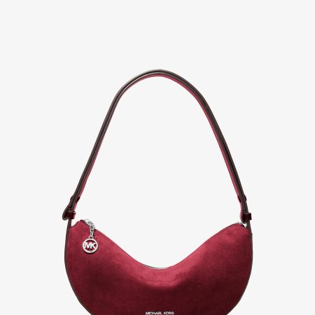 Michael Kors Roey Medium Convertible Crescent Crossbody Bag - Preorder — Maroon