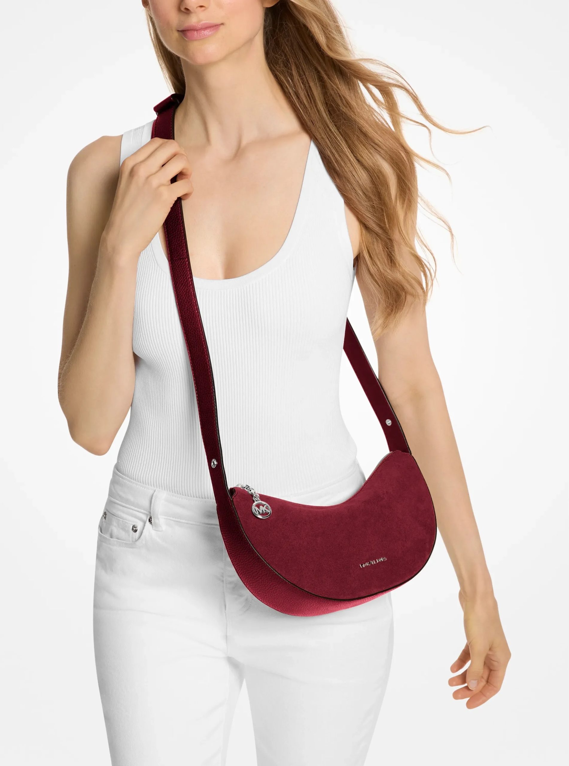 Michael Kors Roey Medium Convertible Crescent Crossbody Bag - Preorder