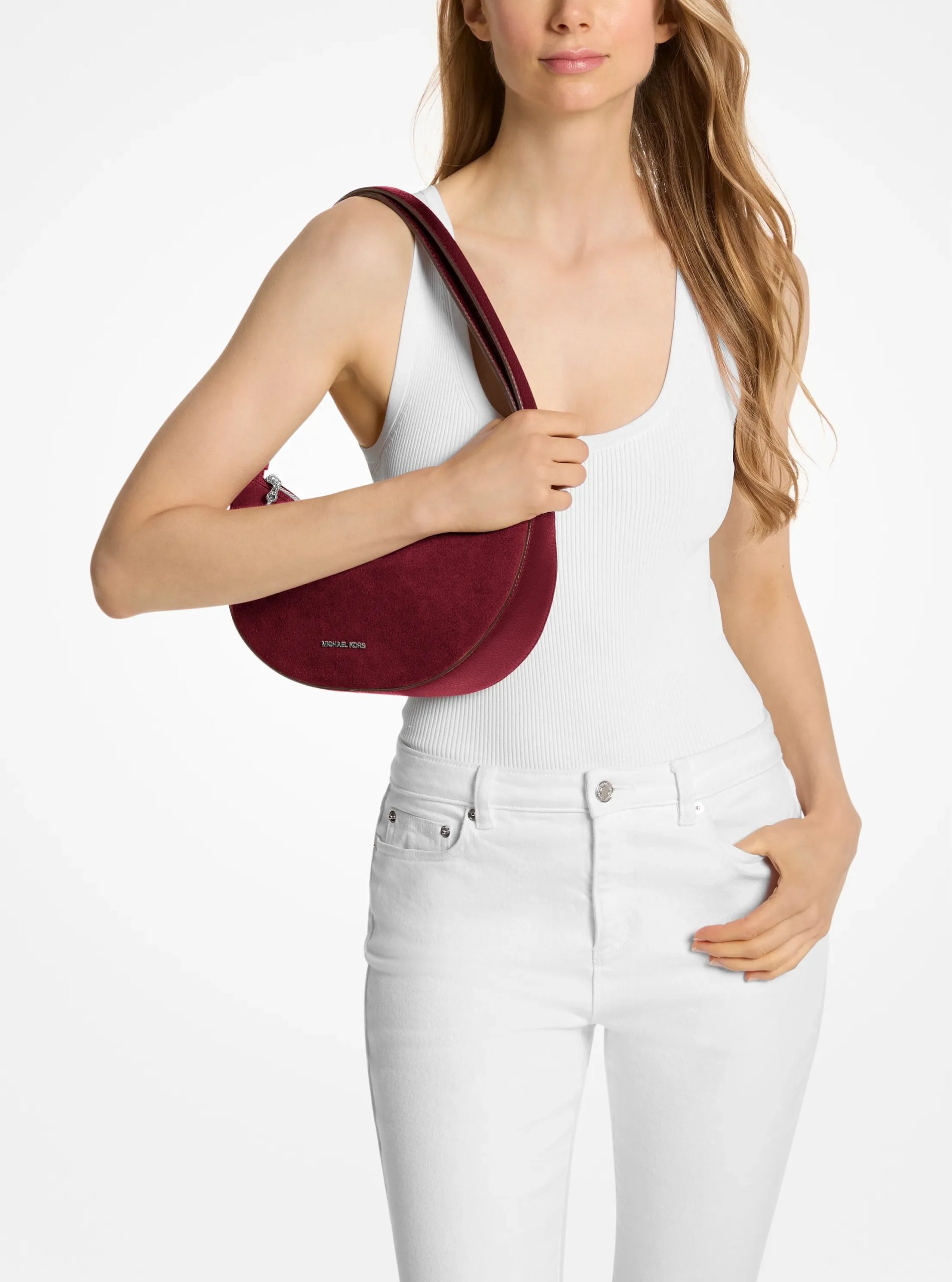 Michael Kors Roey Medium Convertible Crescent Crossbody Bag - Preorder