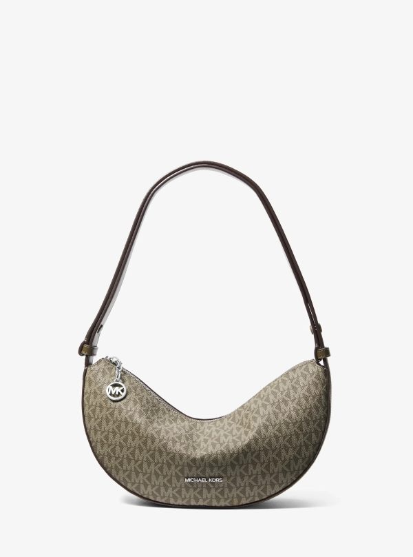 Michael Kors Roey Medium Signature Logo Convertible Crescent Crossbody Bag - Preorder