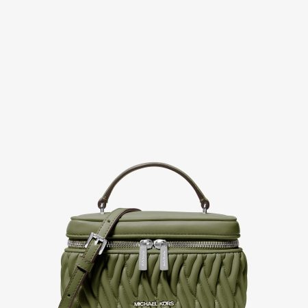 Michael Kors Vivi Small Matelassé Vanity Crossbody Bag - Preorder — Olive