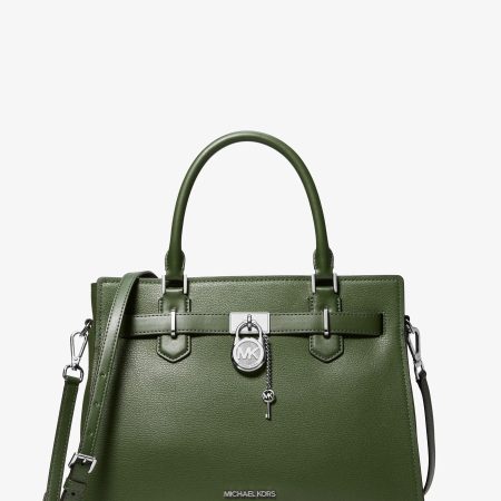 Michael Kors Landon Medium Leather Satchel - Preorder — Amazon Green