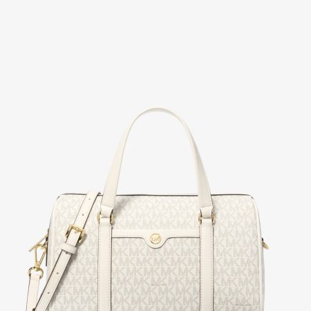 Michael Kors Jet Set Travel Medium Signature Logo Duffel Crossbody Bag - Preorder — Lt Crm Multi