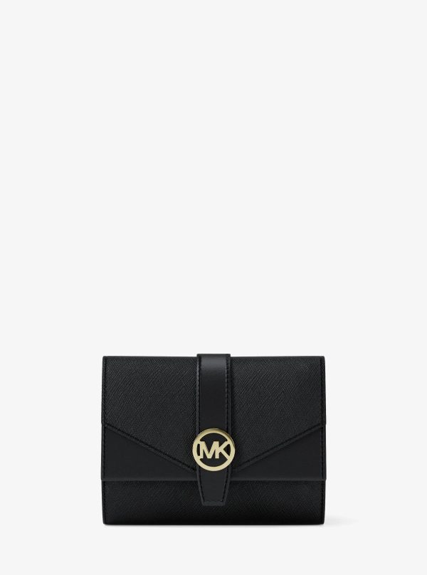 Michael Kors Greenwich Medium Saffiano Leather Trifold Wallet - Preorder