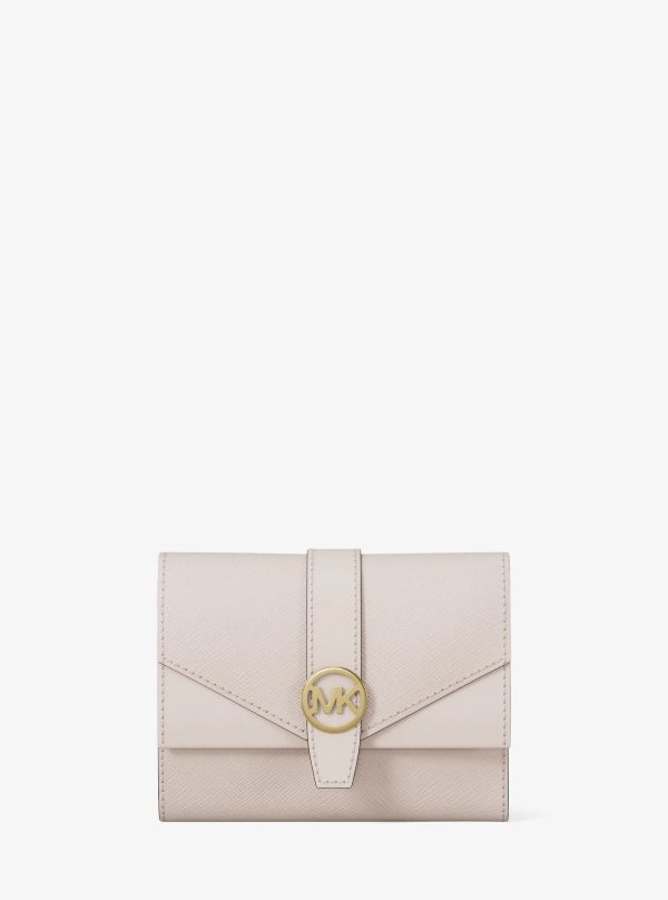 Michael Kors Greenwich Medium Saffiano Leather Trifold Wallet - Preorder