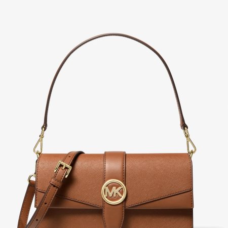 Michael Kors Greenwich Medium Saffiano Leather Shoulder Bag - Preorder — Luggage