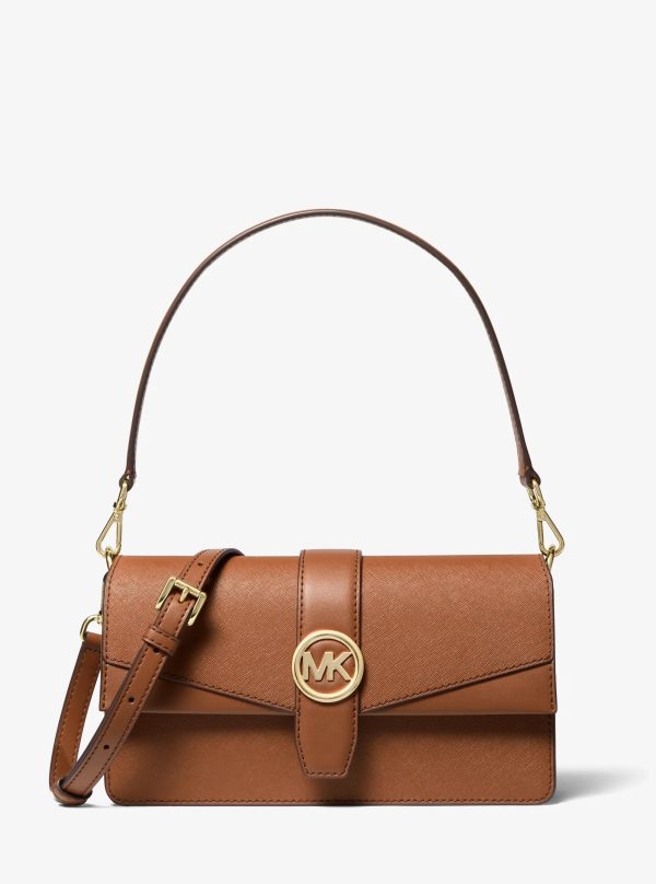 Michael Kors Greenwich Medium Saffiano Leather Shoulder Bag - Preorder