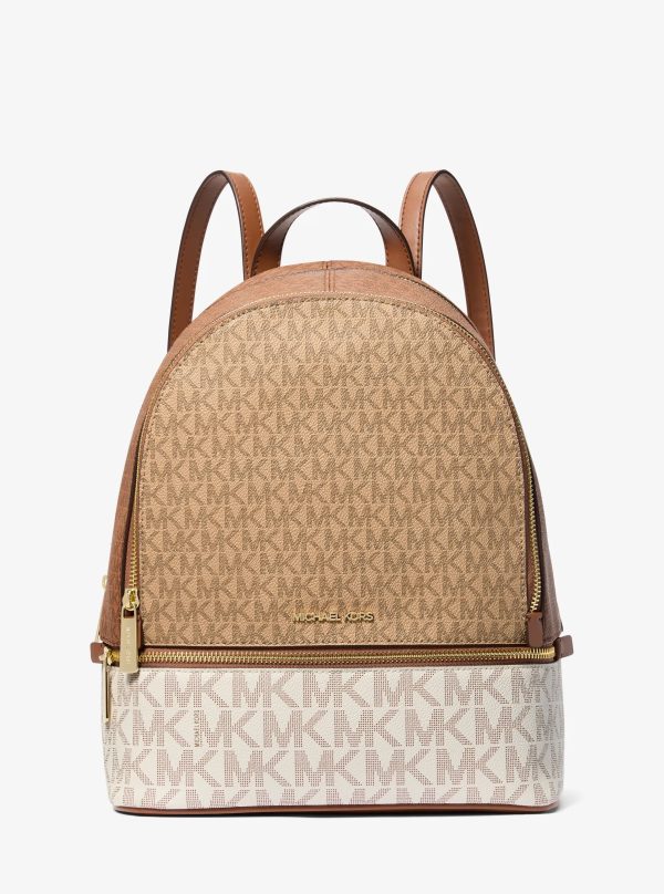 Michael Kors Rhea Medium Color-Block Signature Logo Backpack - Preorder
