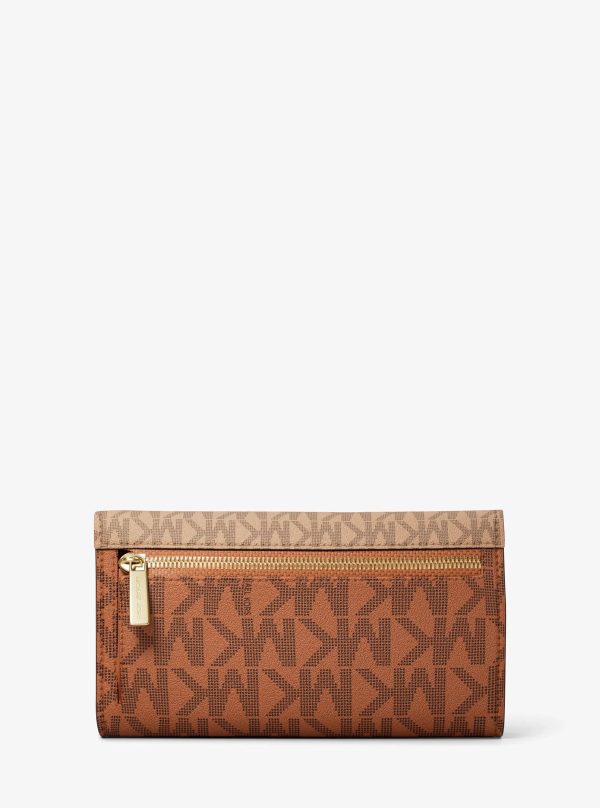 Michael Kors Jet Set Large Signature Logo Tri-Fold Wallet - Preorder