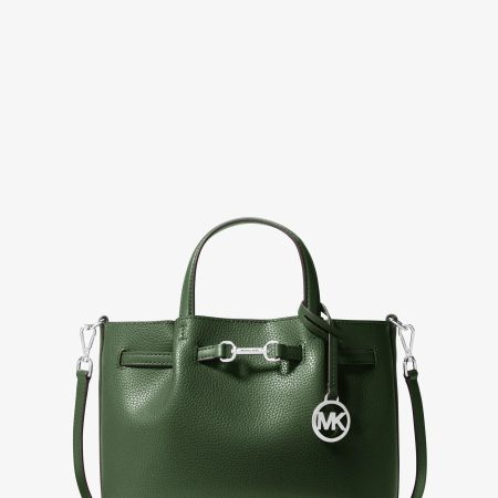 Michael Kors Carson Small Pebbled Leather Satchel - Preorder — Amazon Green