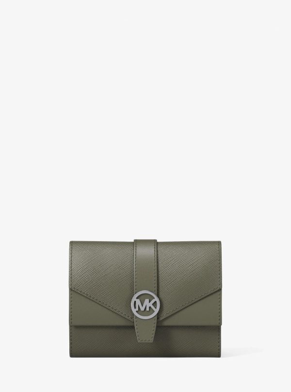 Michael Kors Greenwich Medium Leather Trifold Wallet - Preorder