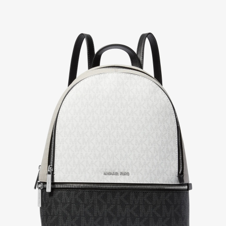 Michael Kors Rhea Medium Color-Block Signature Logo Backpack - Preorder — Opwht Multi
