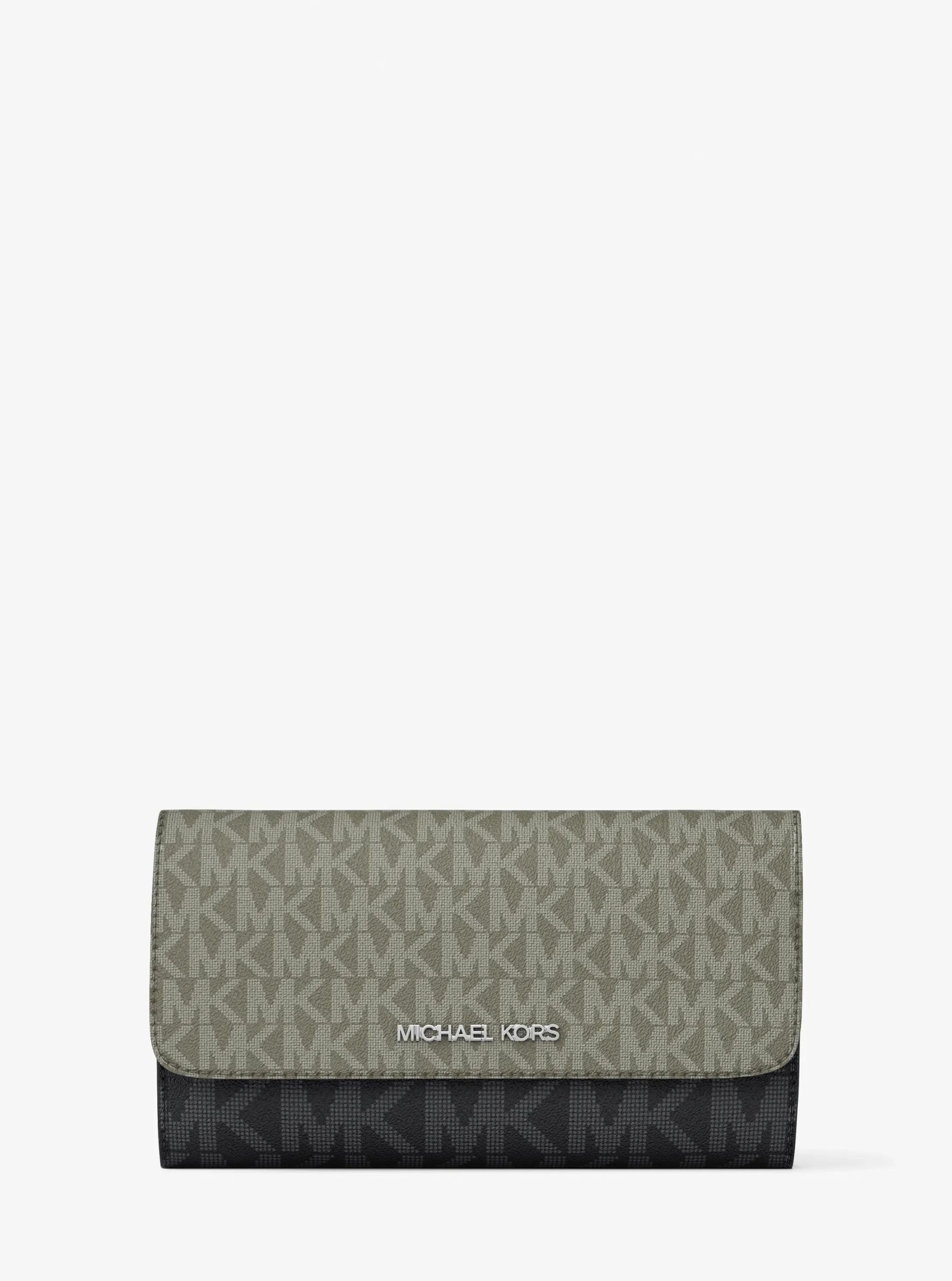 Michael Kors Jet Set Travel Signature Logo Tri-Fold Wallet - Preorder