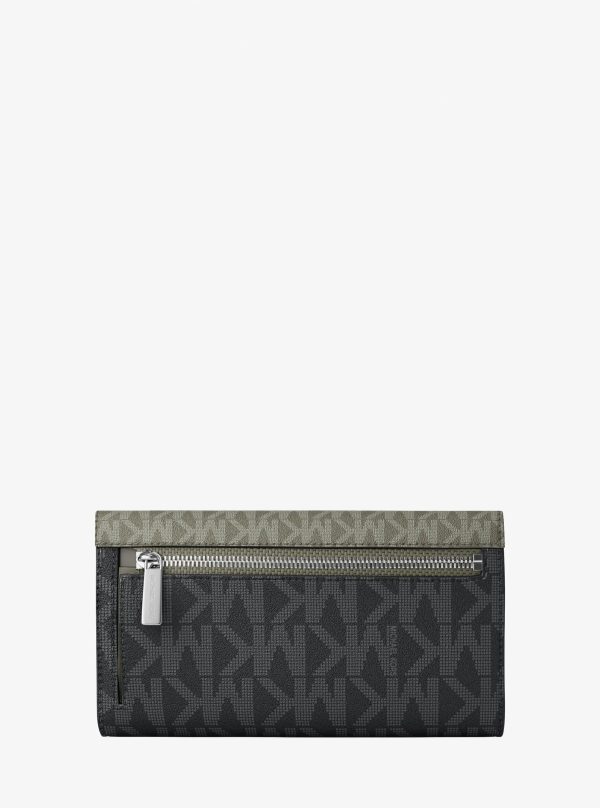 Michael Kors Jet Set Travel Signature Logo Tri-Fold Wallet - Preorder