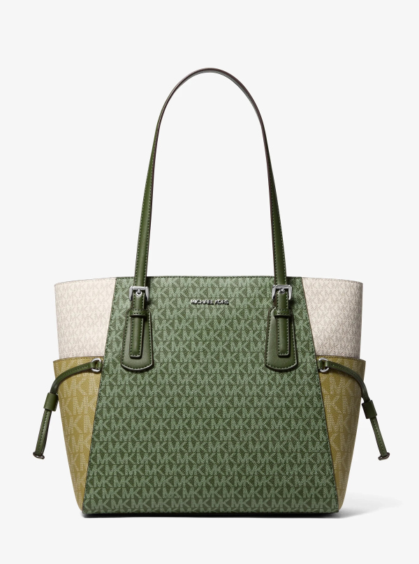 Michael Kors Voyager Large Color-Block Signature Logo Tote Bag - Preorder