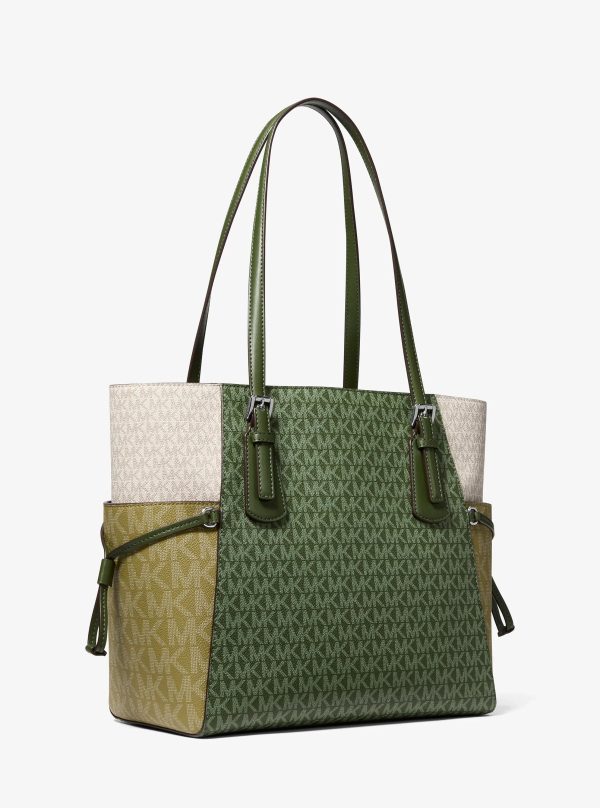 Michael Kors Voyager Large Color-Block Signature Logo Tote Bag - Preorder