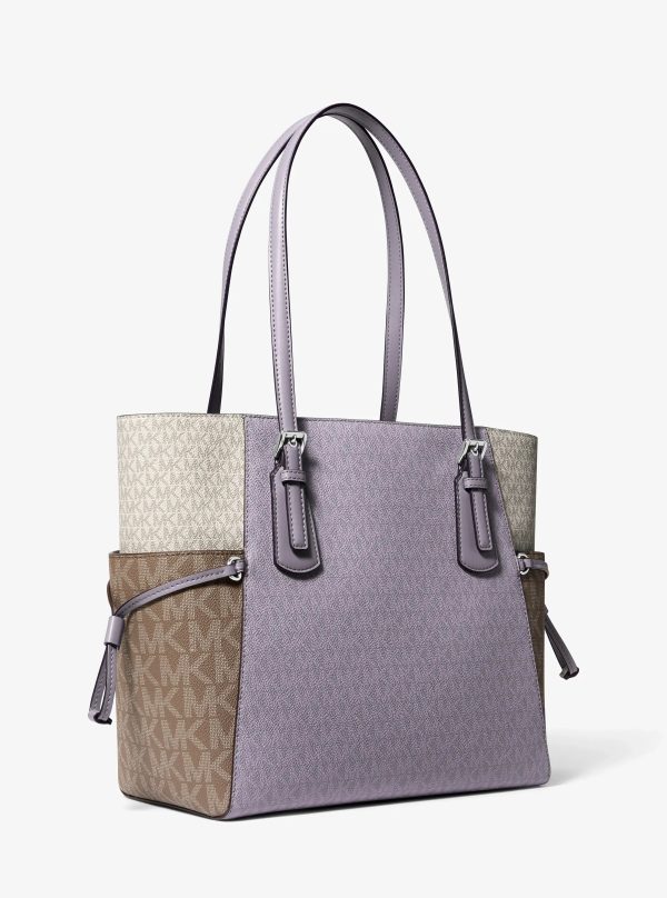 Michael Kors Voyager Large Color-Block Signature Logo Tote Bag - Preorder