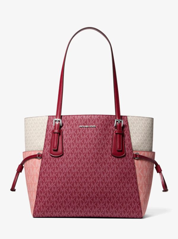 Michael Kors Voyager Large Color-Block Signature Logo Tote Bag - Preorder