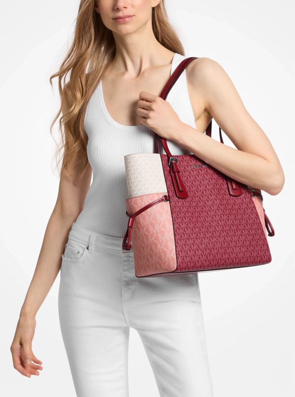 Michael Kors Voyager Large Color-Block Signature Logo Tote Bag - Preorder