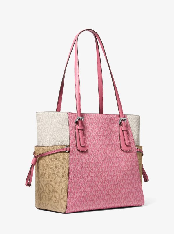 Michael Kors Voyager Large Color-Block Signature Logo Tote Bag - Preorder