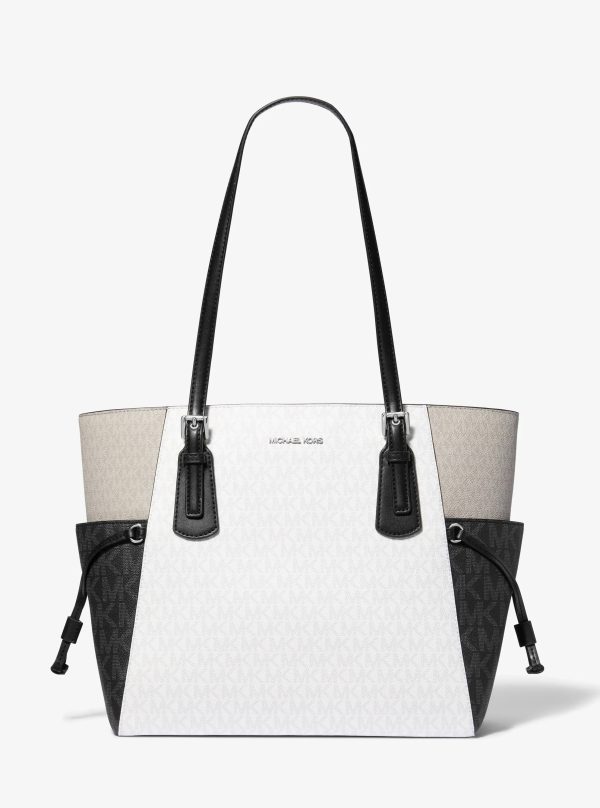 Michael Kors Voyager Large Color-Block Signature Logo Tote Bag - Preorder