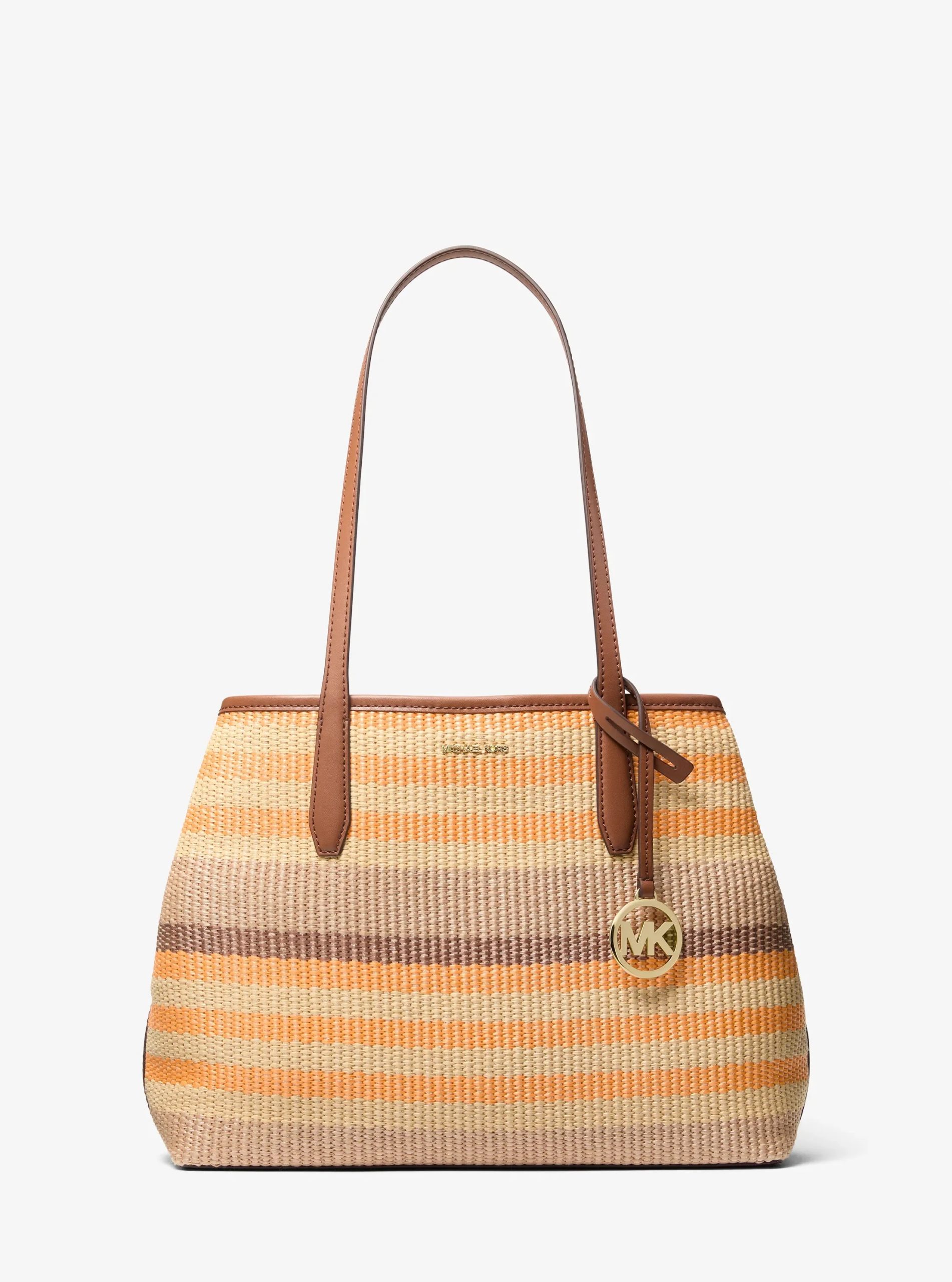 Michael Kors Avalon Medium Striped Woven Tote Bag - Preorder