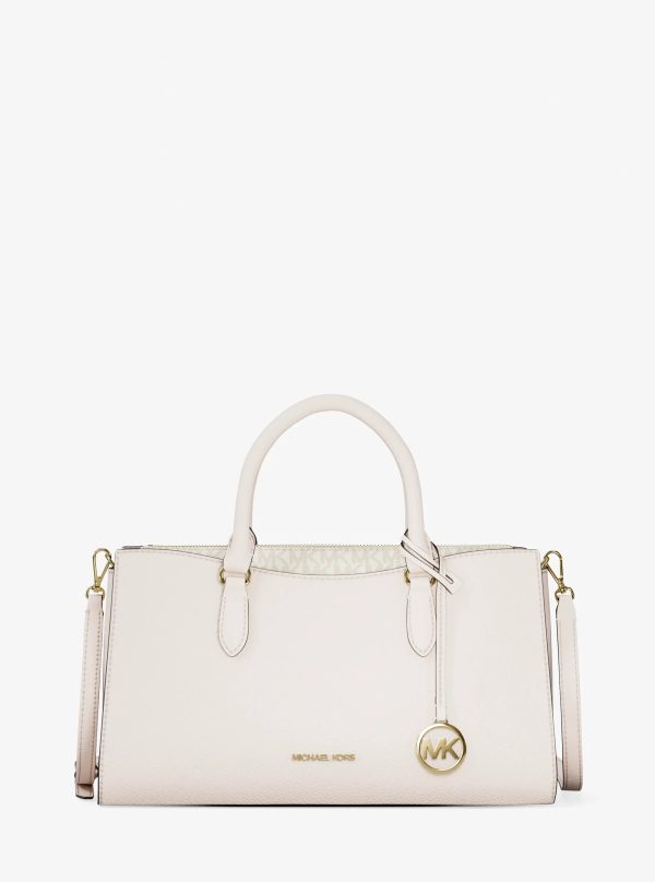 Michael Kors Arden Medium Leather Top-Zip Satchel - Preorder