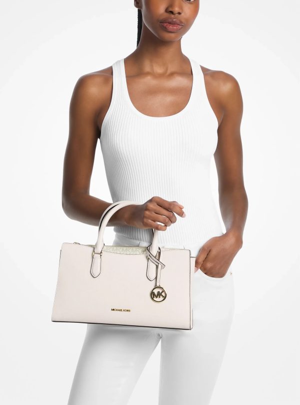 Michael Kors Arden Medium Leather Top-Zip Satchel - Preorder