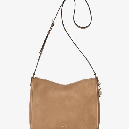 Michael Kors Nayla Medium Suede Messenger Bag - Preorder — Camel
