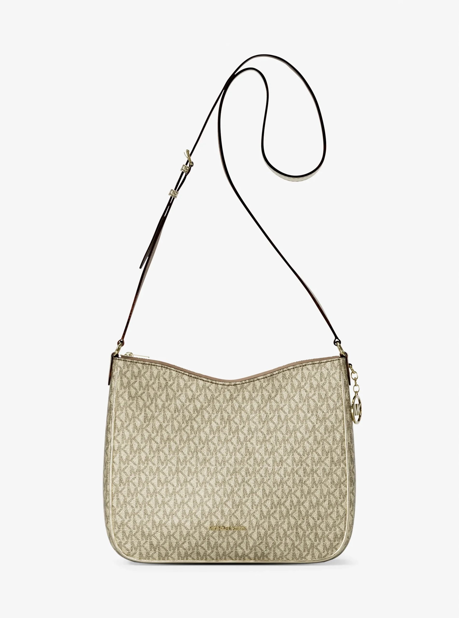 Michael Kors Nayla Medium Metallic Signature Logo Messenger Bag - Preorder