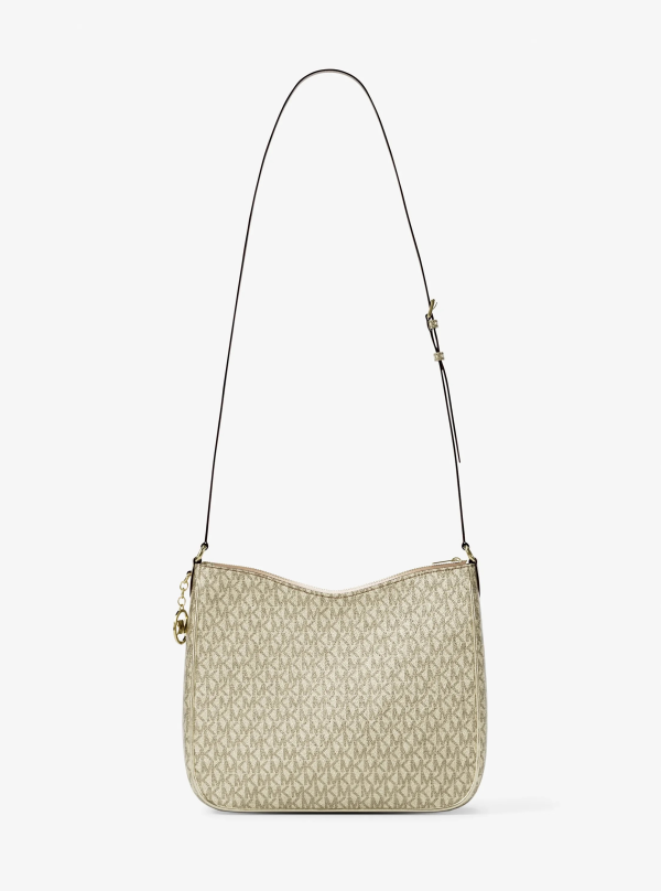 Michael Kors Nayla Medium Metallic Signature Logo Messenger Bag - Preorder