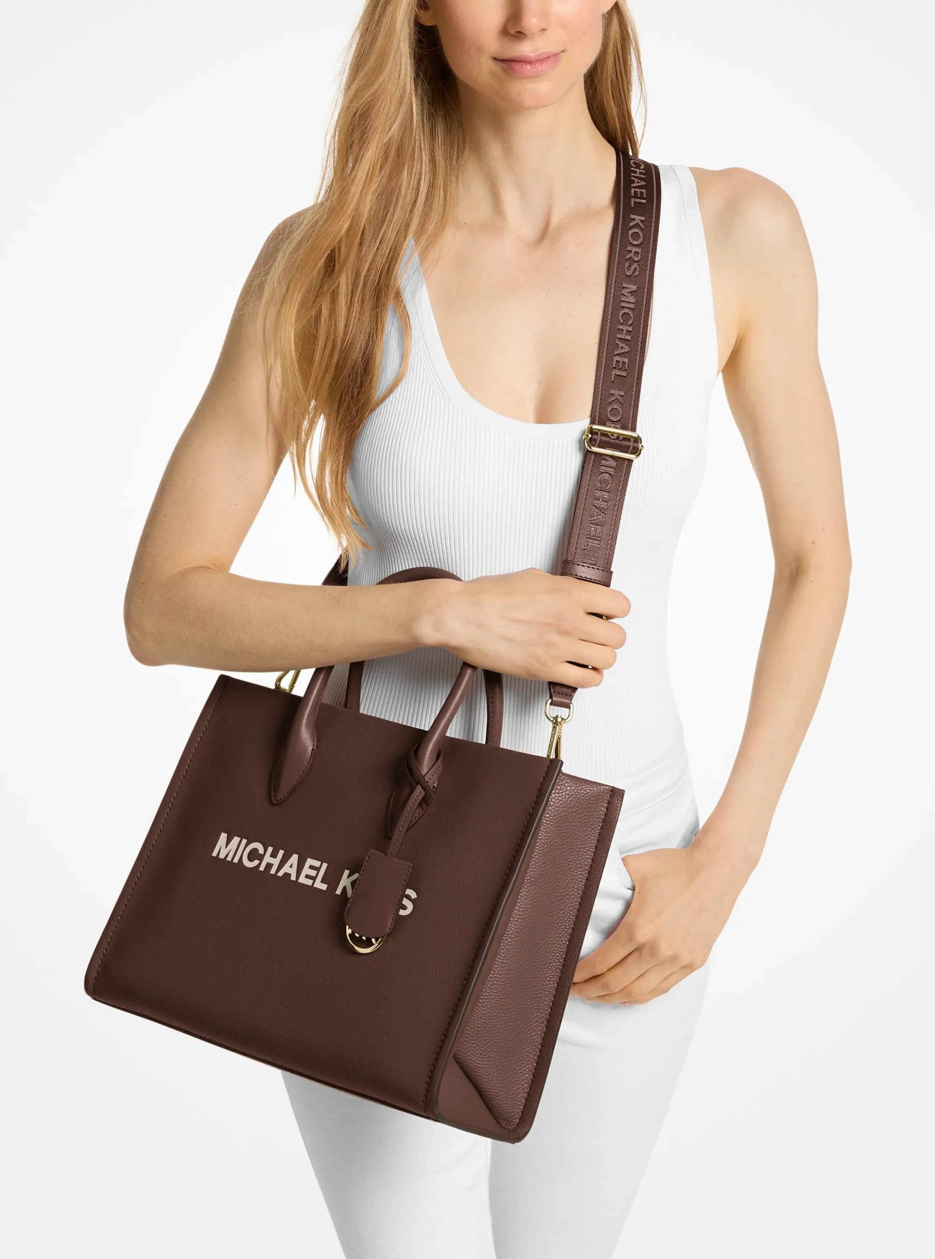 Michael Kors Mirella Medium Pebbled Leather Tote Bag - Preorder