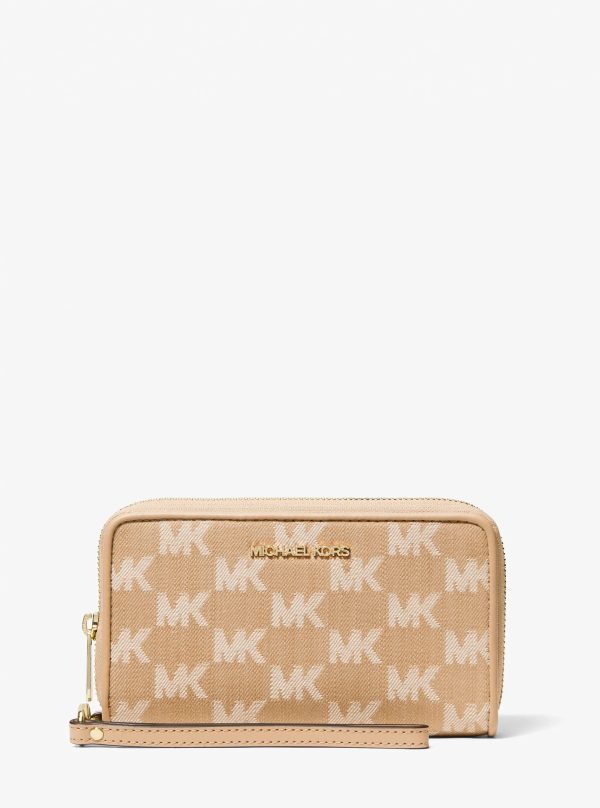 Michael Kors Jet Set Travel Large Logo Jacquard Denim Smartphone Wallet - Preorder