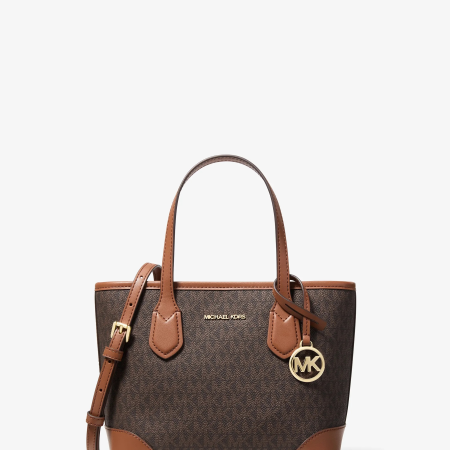 Michael Kors Eva Extra-Small Signature Logo Convertible Tote Bag - Preorder — Brown