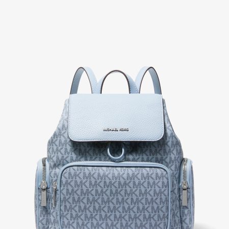 Michael Kors Merritt Small Signature Logo Cargo Backpack - Preorder — Pale Blue