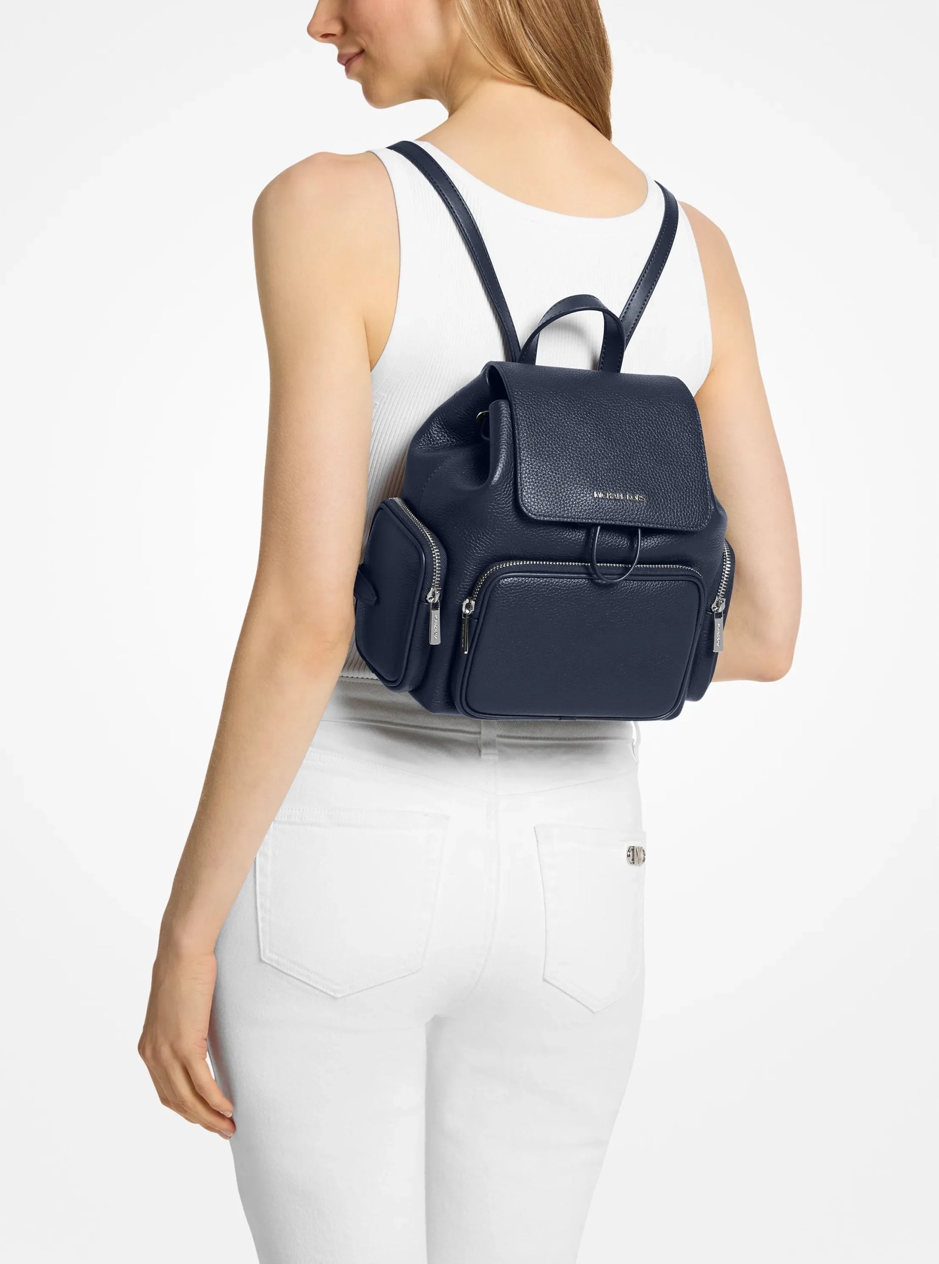 Michael Kors Merritt Small Pebbled Leather Cargo Backpack - Preorder