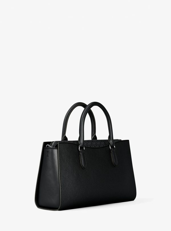 Michael Kors Arden Medium Pebbled Leather and Signature Logo Top-Zip Satchel - Preorder