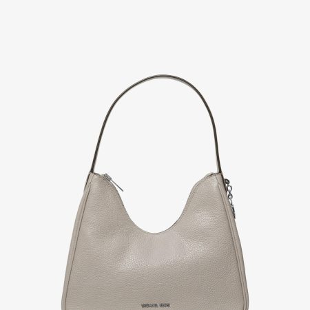 Michael Kors Nayla Small Pebbled Leather Hobo Shoulder Bag - Preorder — Pearl Grey